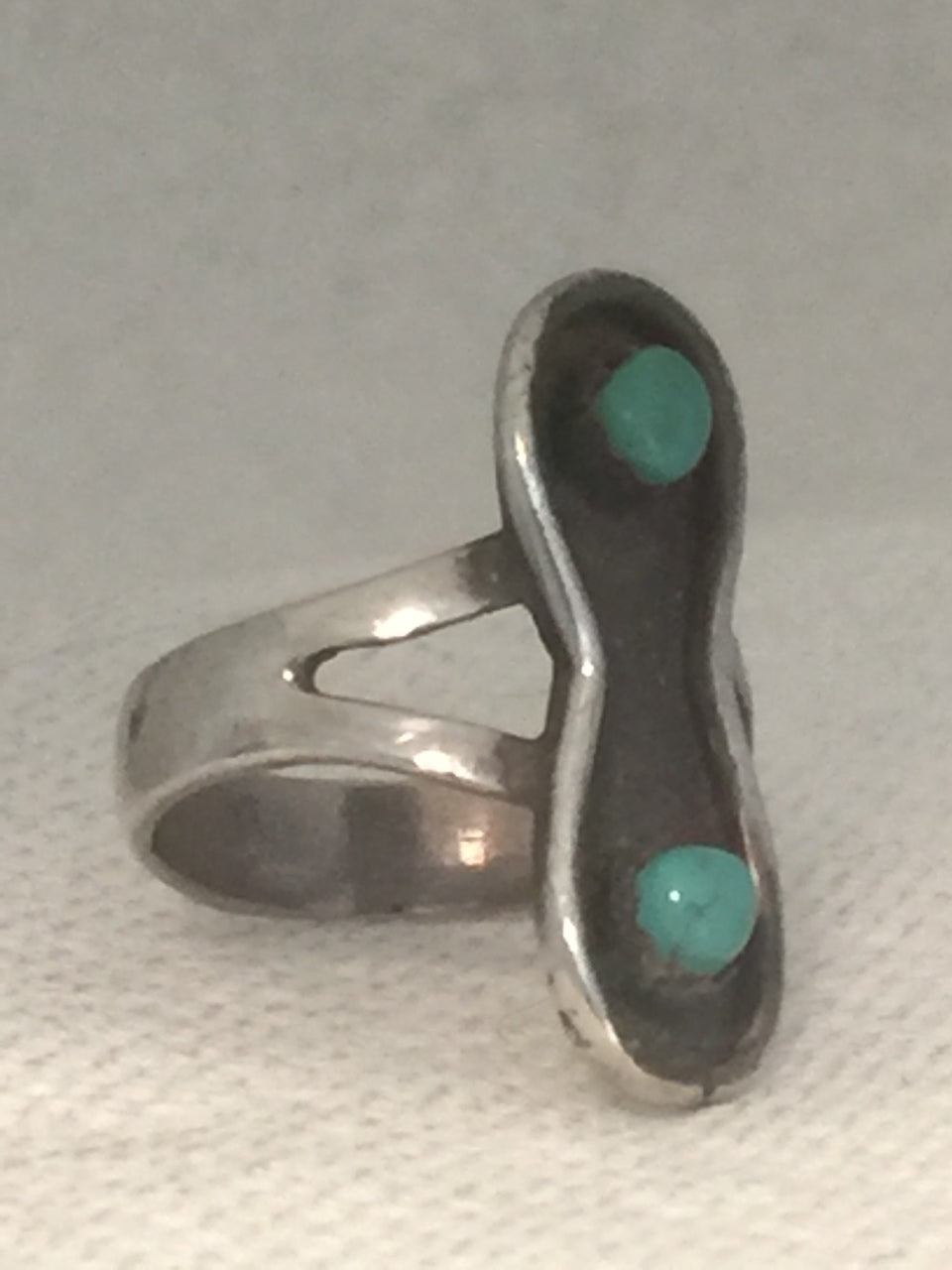 Vintage Sterling Silver Turquoise Southwest Tribal Ring Size 5.75 3.8g