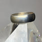 Vintage Plain wide ring size 8  wedding band stacker sterling silver C