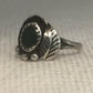 Vintage Sterling Silver  Southwest Tribal Green Turquoise Ring  Size 3.50 1.4g