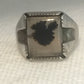 Vintage Sterling Silver Agate  Ring   Signed Size 5.5 5.2g Pinky Child