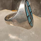 Navajo ring Turquoise Mother of Pearl size 10.50 sterling silver women men