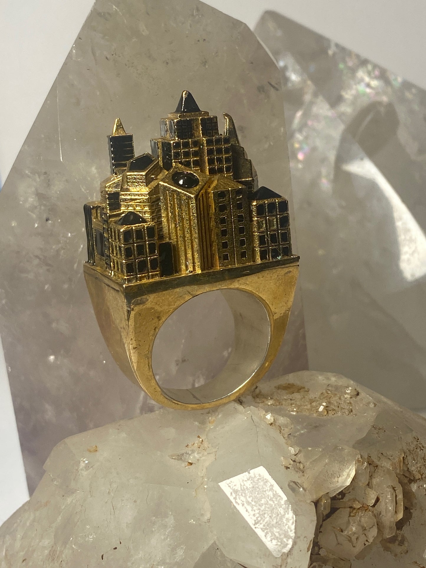 City Scape size 11.25 ring buildings architectural band