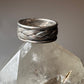 Woven ring size 6 braided braid  band sterling silver women  boys