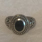 Onyx Ring Vintage Sterling Silver  Size 7.5  6.4g