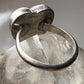 Heart  ring size 7 southwest love Valentine turquoise coral sterling silver women