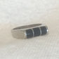 Vintage Sterling Silver Onyx Ring Band Size  7.75  8.3g   Mexico