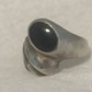 Vintage Sterling Silver Onyx Ring Size 8  9.5g Mexico