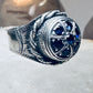 Poison ring size 6.25  rope  band sterling silver women