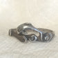 Vintage Sterling Silver Dolphin Ring with Waves  Handmade   Size  9   2g