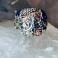 Black Hills Gold  ring size 10.25 leaves band sterling silver women