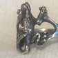 Vintage Sterling Silver Lizard  Ring  Handmade    Size  8.25     4.8g