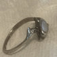Vintage Sterling Silver Ring Mother of Pearl Dolphin Size 6.5  1.3g