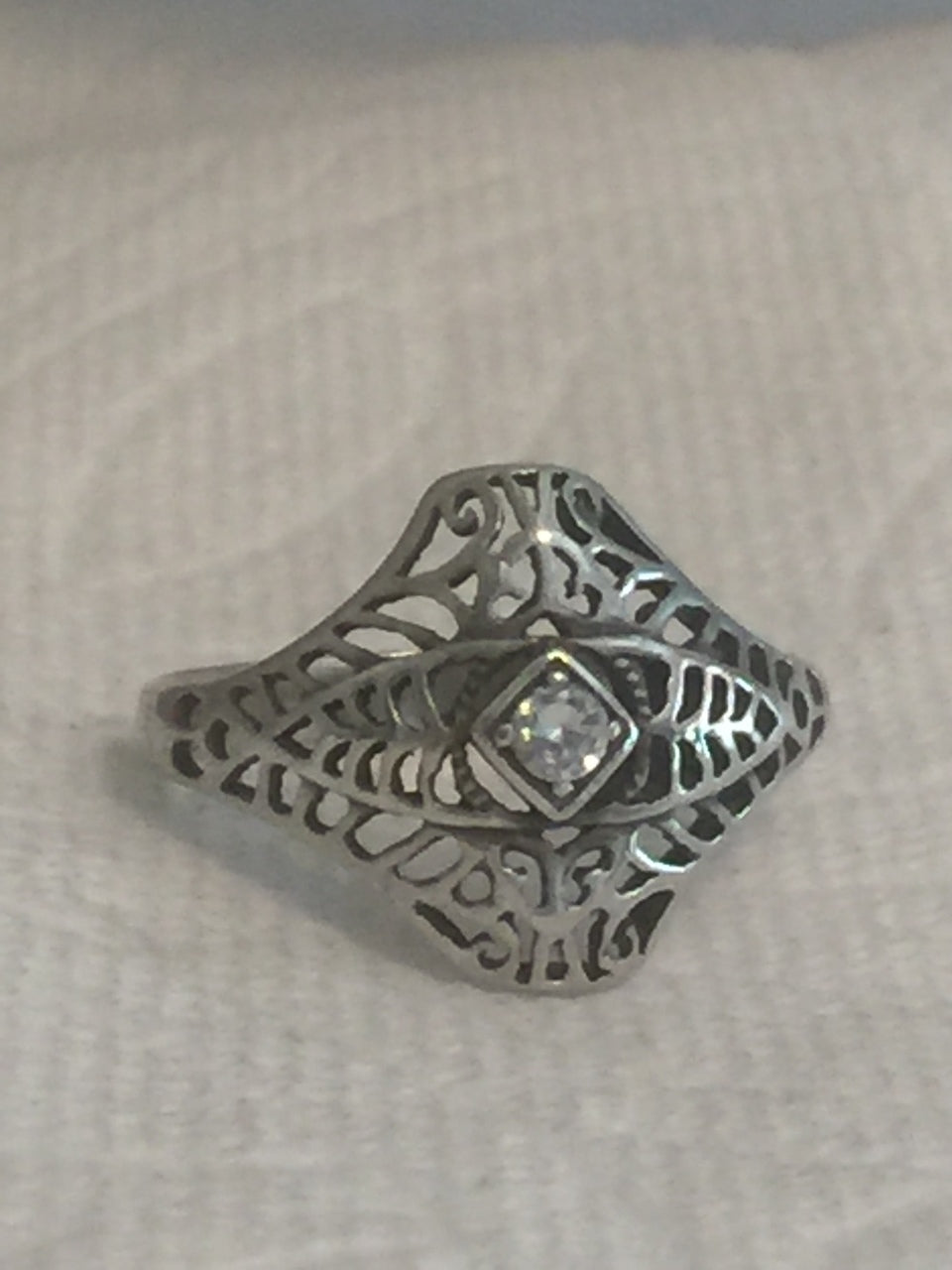 Vintage Sterling Silver Filigree Avon Ring  Size 8.75   3.2g
