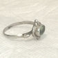 Vintage Sterling Silver Children Pinky Ring Size 5 1.3g  Blue to green CZ