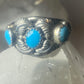 Turquoise ring Navajo band southwest sterling silver women