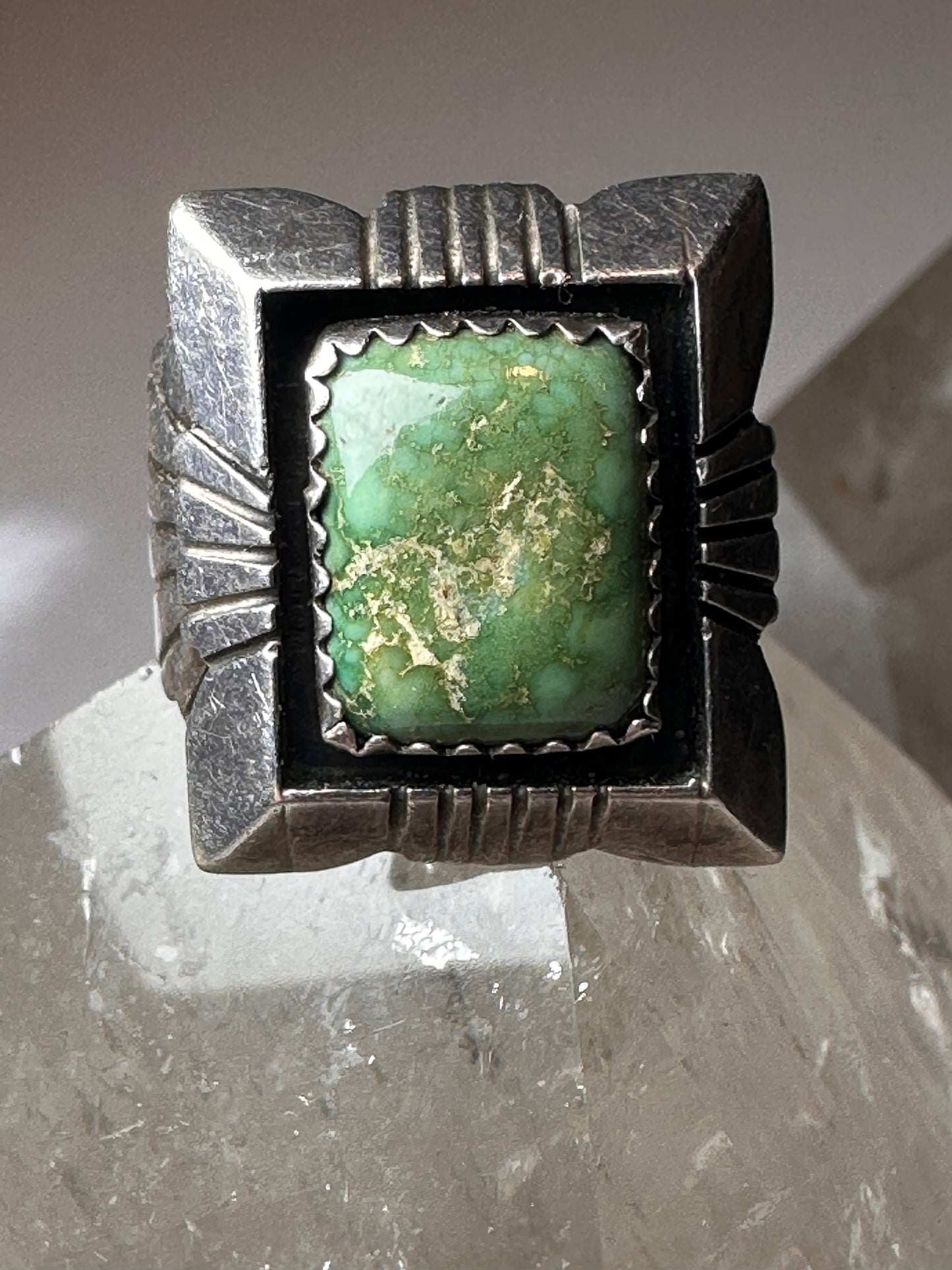 Navajo ring turquoise size 8.75  sterling silver women men
