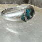 Spiral ring size 6.50 turquoise chips southwestern sterling silver women