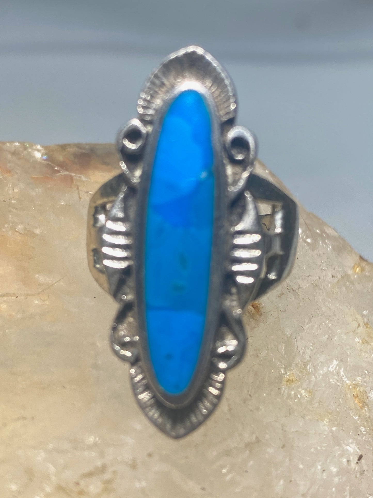 Turquoise ring southwest sterling silver women girls