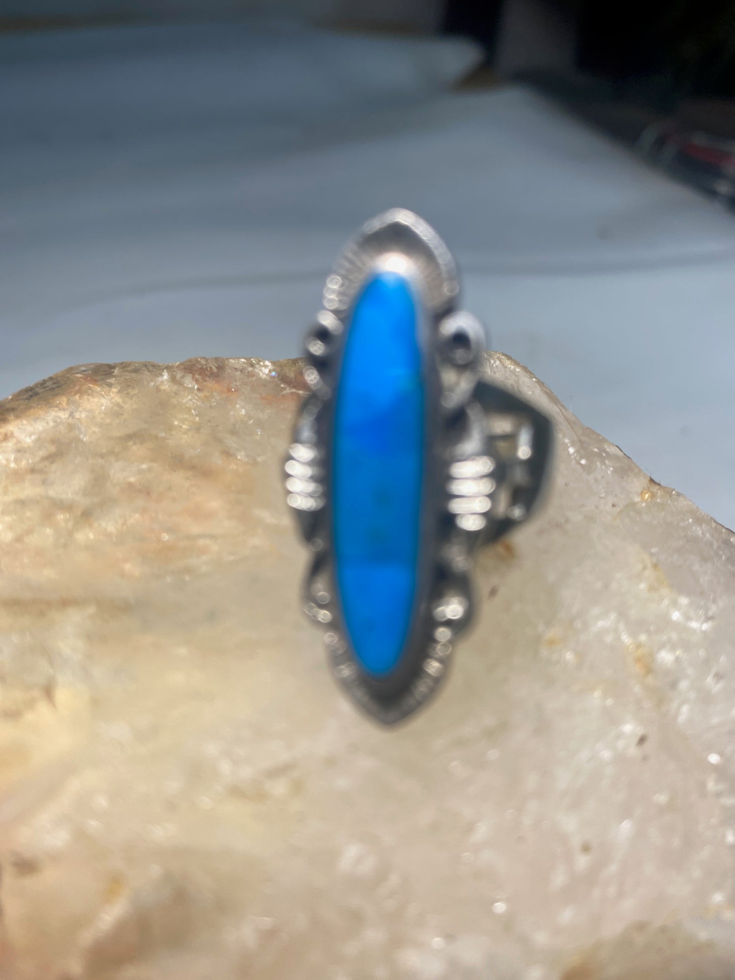 Turquoise ring southwest sterling silver women girls