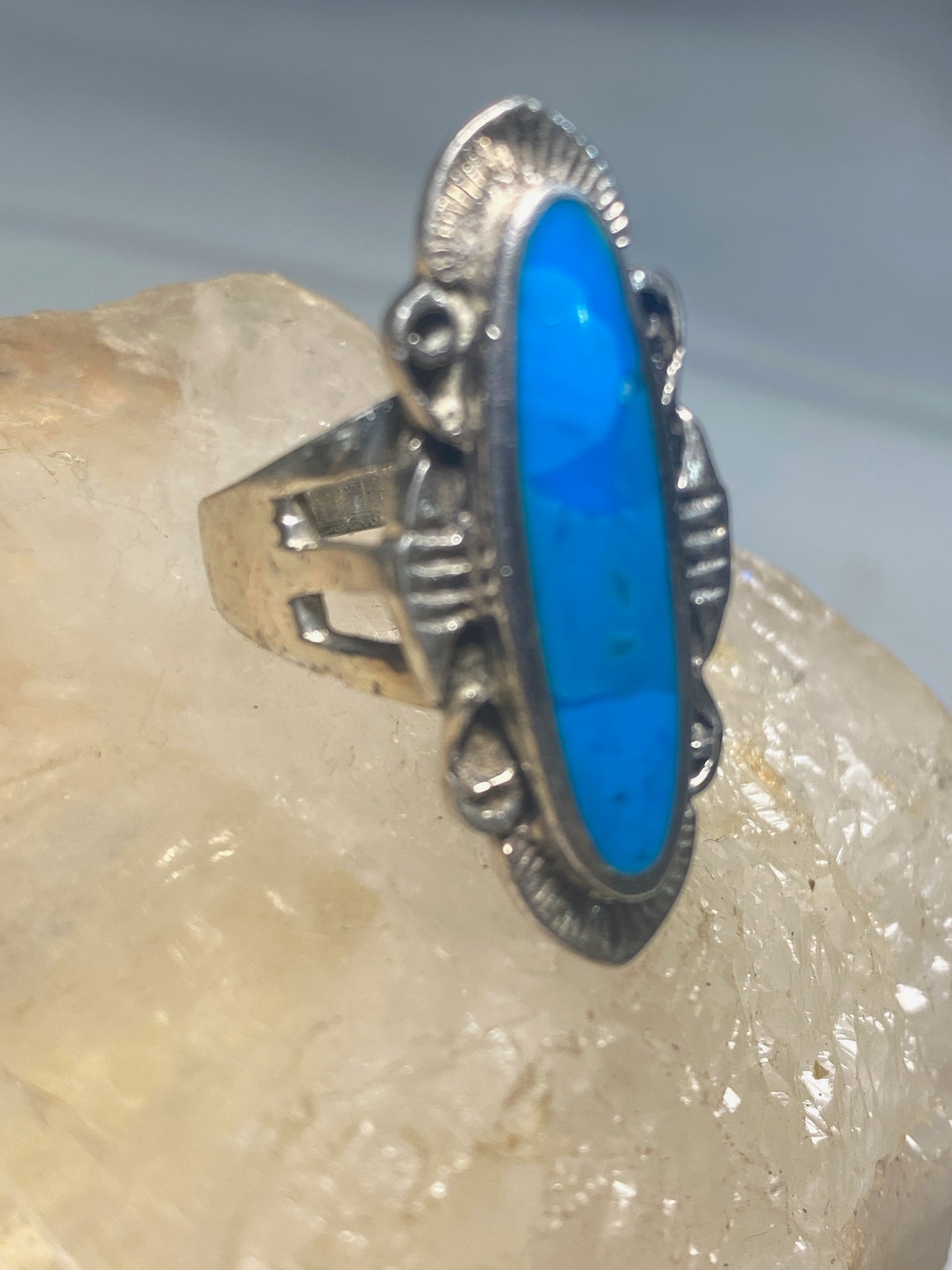 Turquoise ring southwest sterling silver women girls