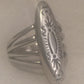 Vintage Sterling Silver Long Native American Ring Size  10  9.7g