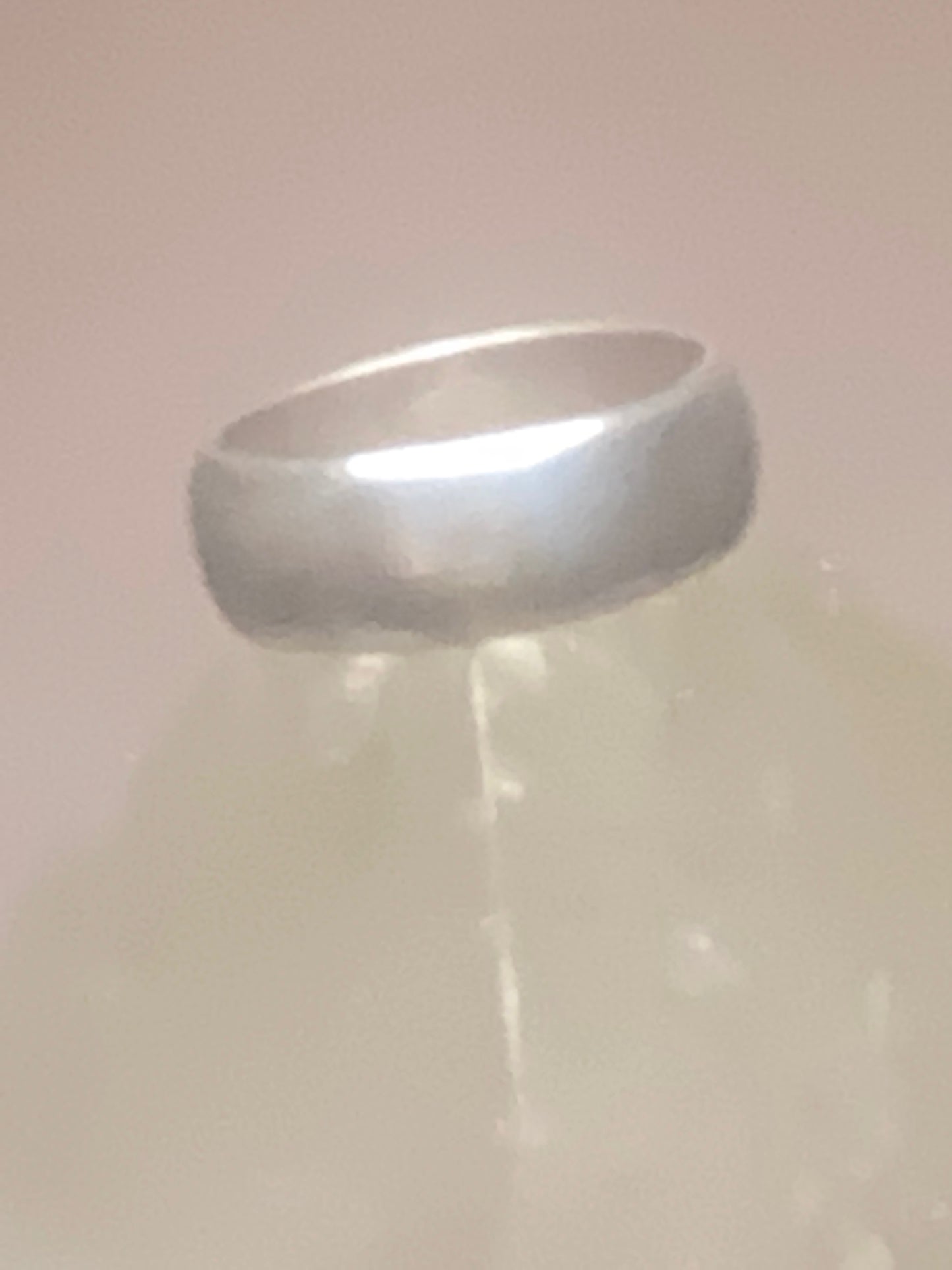 Plain ring wedding band size pinky 5.50 sterling silver  Q