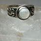 Moonstone ring size 8  boho sterling silver women