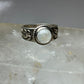 Moonstone ring size 8  boho sterling silver women