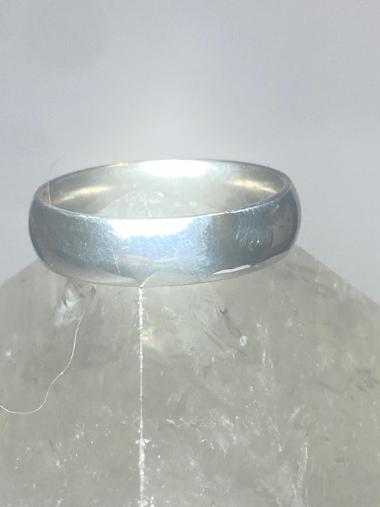 Plain ring wedding band size  6.75 sterling silver  U