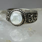 Moonstone ring size 8  boho sterling silver women