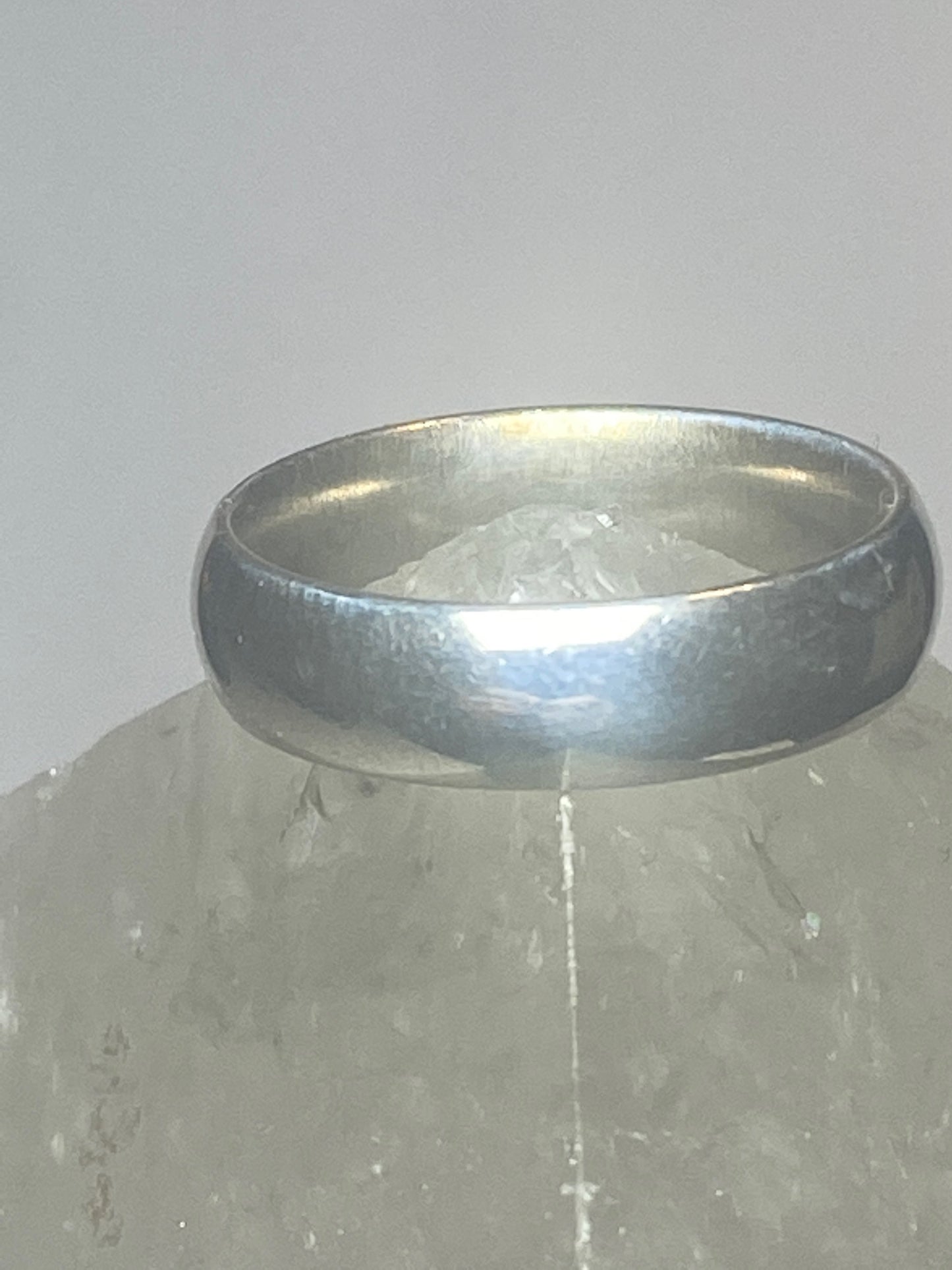 Plain ring wedding band size  6.75 sterling silver  U