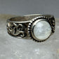 Moonstone ring size 8  boho sterling silver women