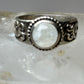 Moonstone ring size 8  boho sterling silver women