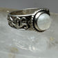 Moonstone ring size 8  boho sterling silver women