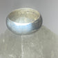 Plain ring wide wedding band size  7.75 sterling silver  V