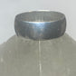 Plain ring wide wedding band size 8.25 sterling silver  d