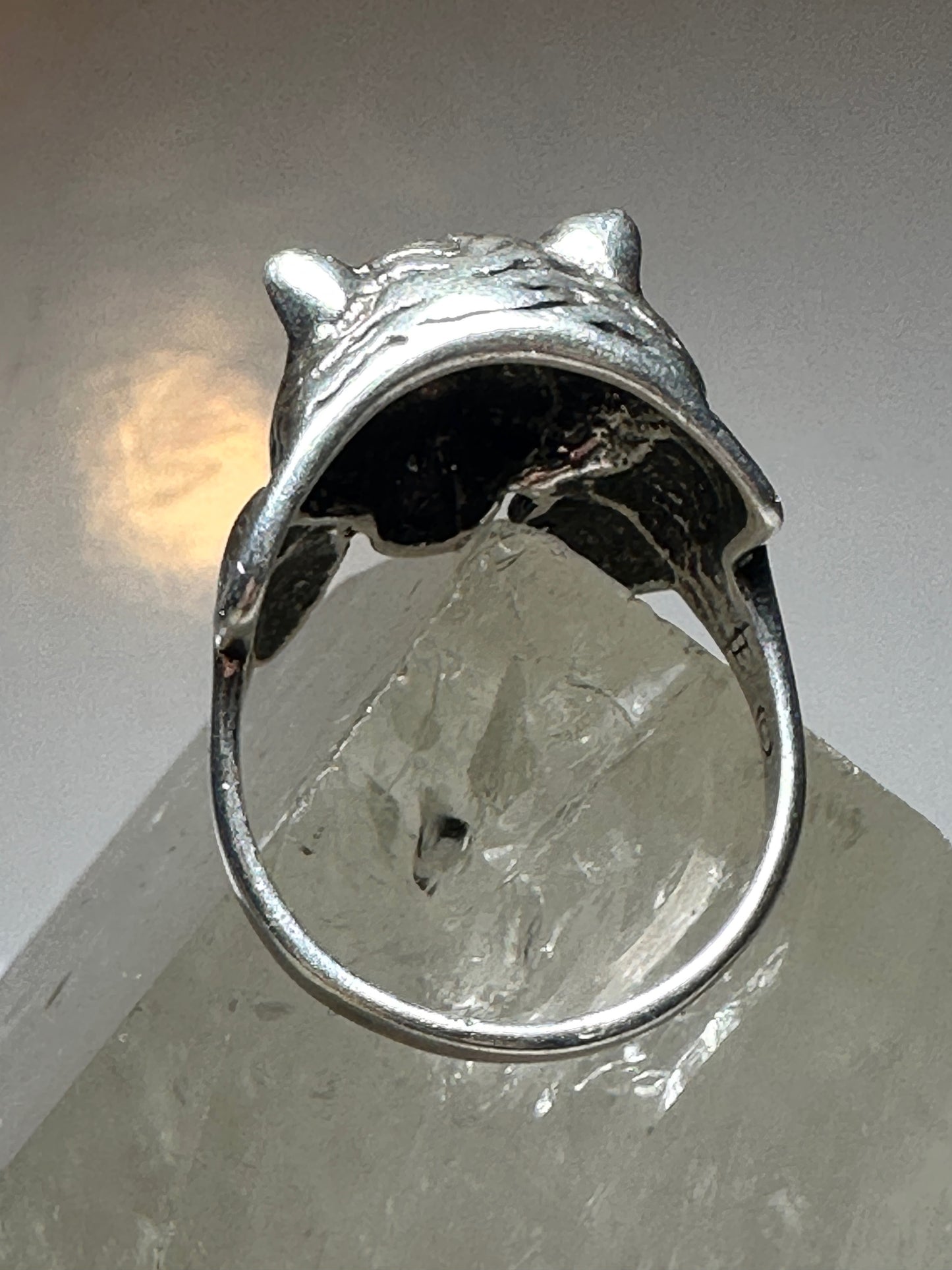 Cougar ring size 8.75 tiger band sterling silver women