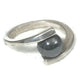 Hematite Ring Vintage Sterling Silver Size 8.50