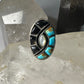 Hummingbird ring Turquoise onyx ring coral MOP size 9.25 southwest sterling silver women men