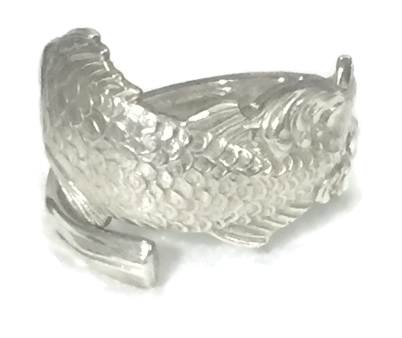 Spoon Fish Ring Vintage Sterling Silver Band Size 9