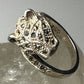 Cat ring size 6.75 cougar band marcasites sterling silver women girls