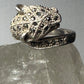 Cat ring size 6.75 cougar band marcasites sterling silver women girls