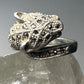 Cat ring size 6.75 cougar band marcasites sterling silver women girls