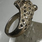 Cat ring size 6.75 cougar band marcasites sterling silver women girls