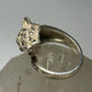 Cat ring size 6.75 cougar band marcasites sterling silver women girls