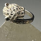 Cat ring size 6.75 cougar band marcasites sterling silver women girls