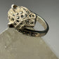 Cat ring size 6.75 cougar band marcasites sterling silver women girls