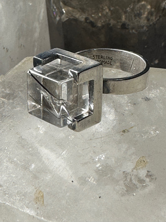 Modernist Henning Ulrichsen ring size 6.75  vintage sterling silver women girls