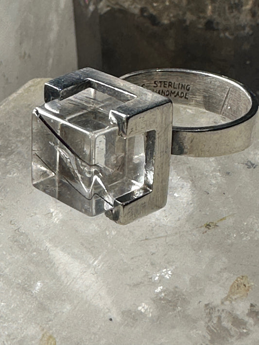 Modernist Henning Ulrichsen ring size 6.75  vintage sterling silver women girls