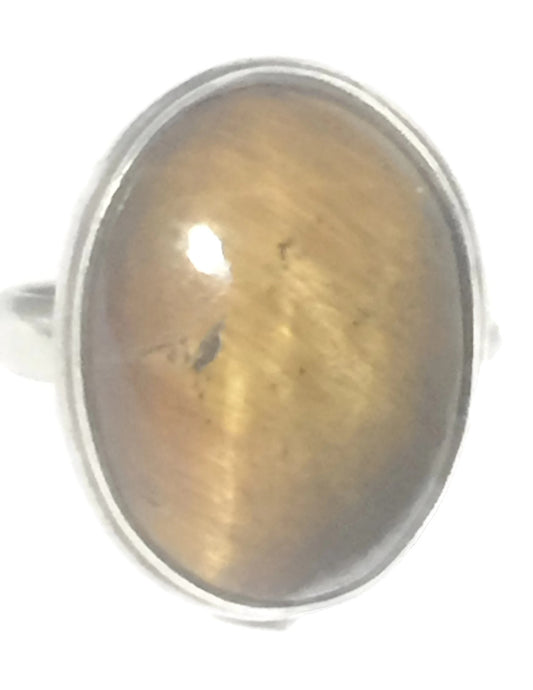 Tiger Eye Ring Sterling Silver Southwest Size 5.5